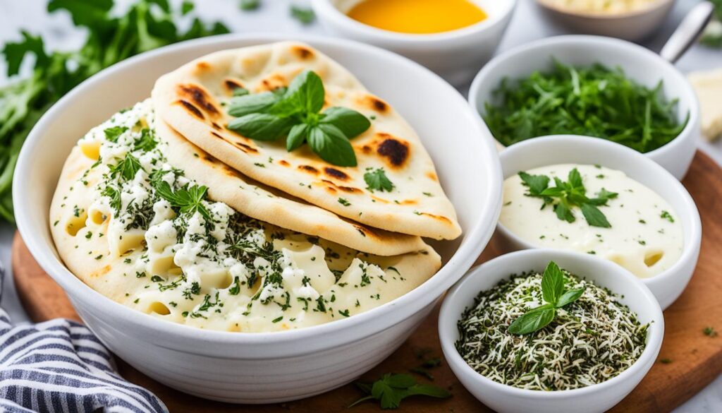 Ingrédients Naan au Fromage