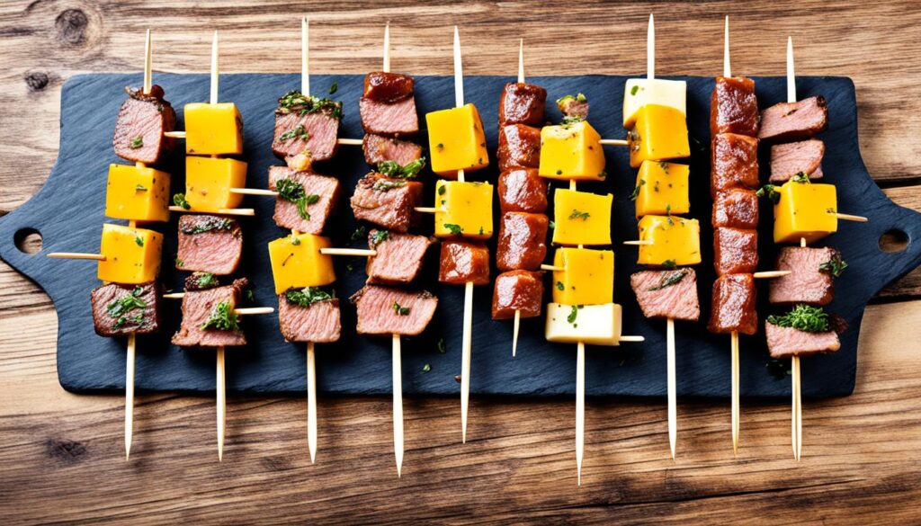 brochette bœuf fromage