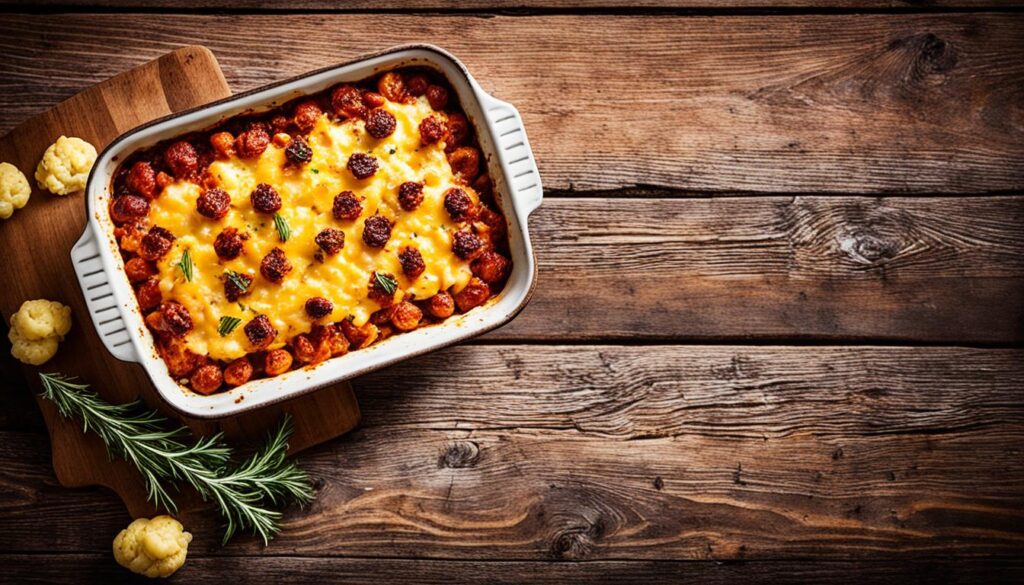 chorizo gratin