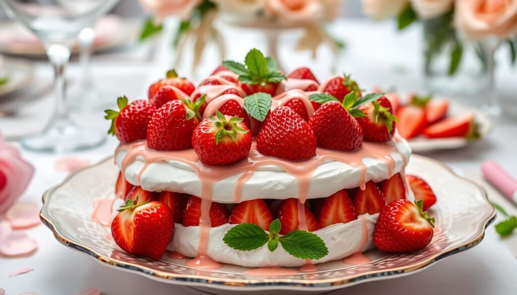 Pavlova fraise délicieuse