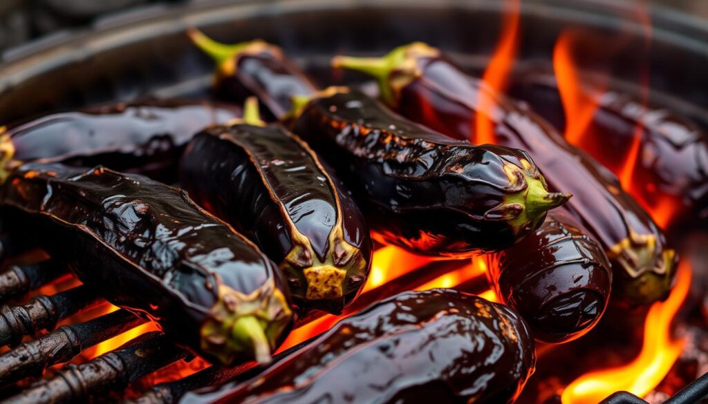 Technique de grillade des aubergines