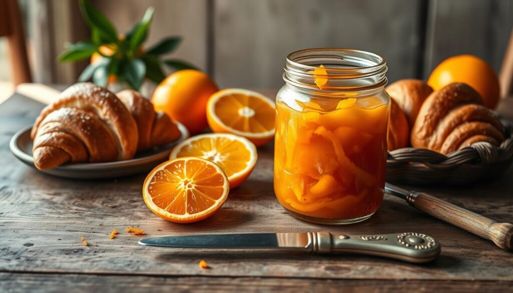 confiture d'orange avec écorce