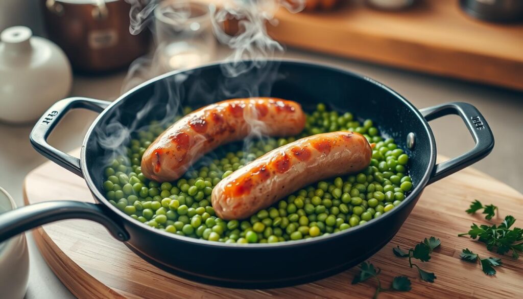 cuisson saucisse poêle