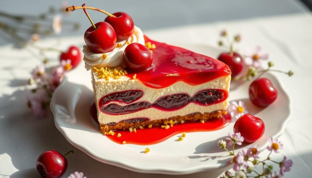 entremets pistache cerise