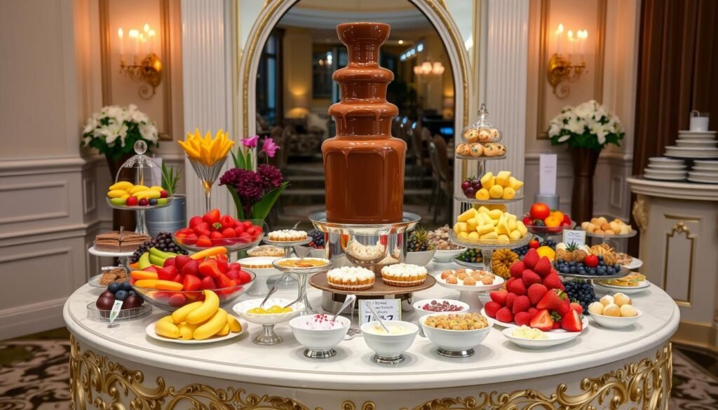 fontaine au chocolat élégante