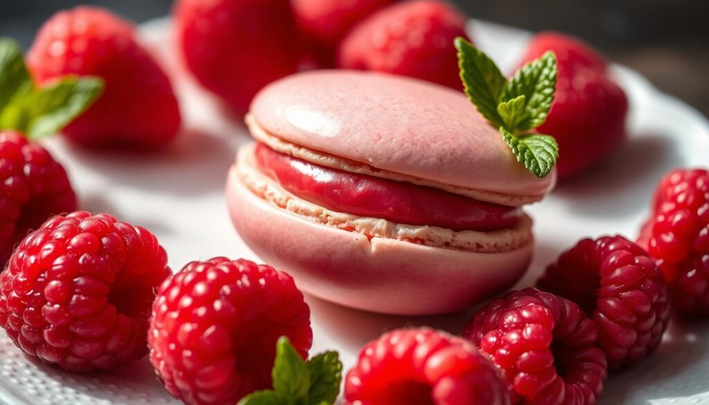 garniture macaron framboise