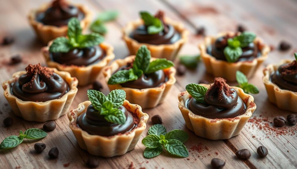 mini tartelettes chocolat-menthe