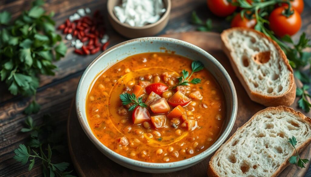 soupe lentilles corail tomate