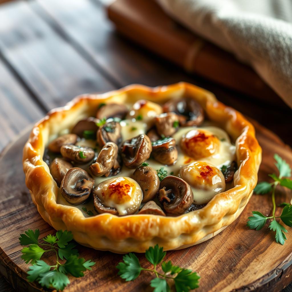 cuisson tarte aux champignons