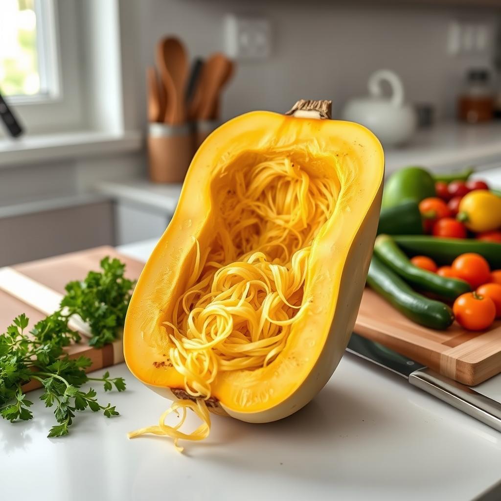 préparation courge spaghetti