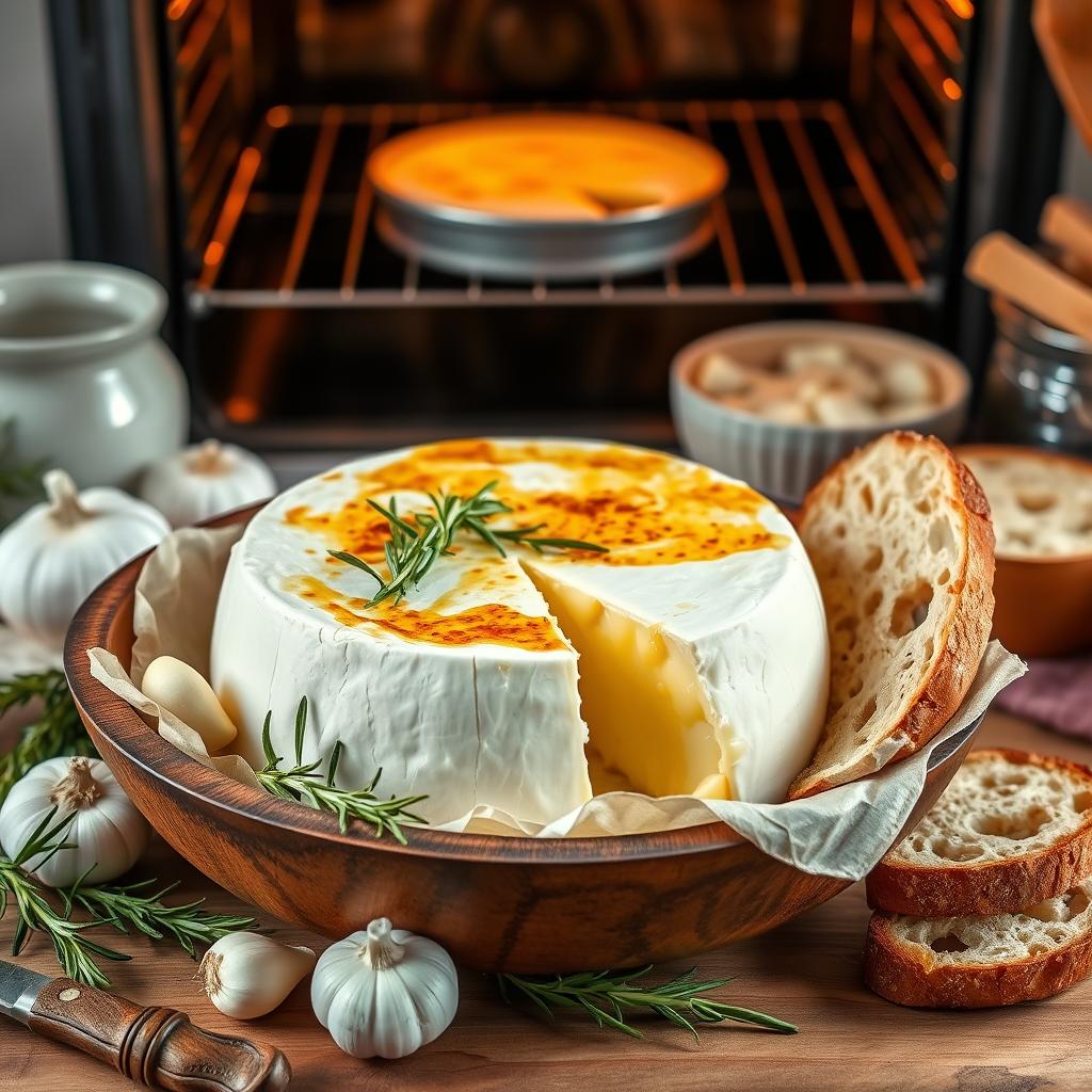 camembert au four étapes de préparation