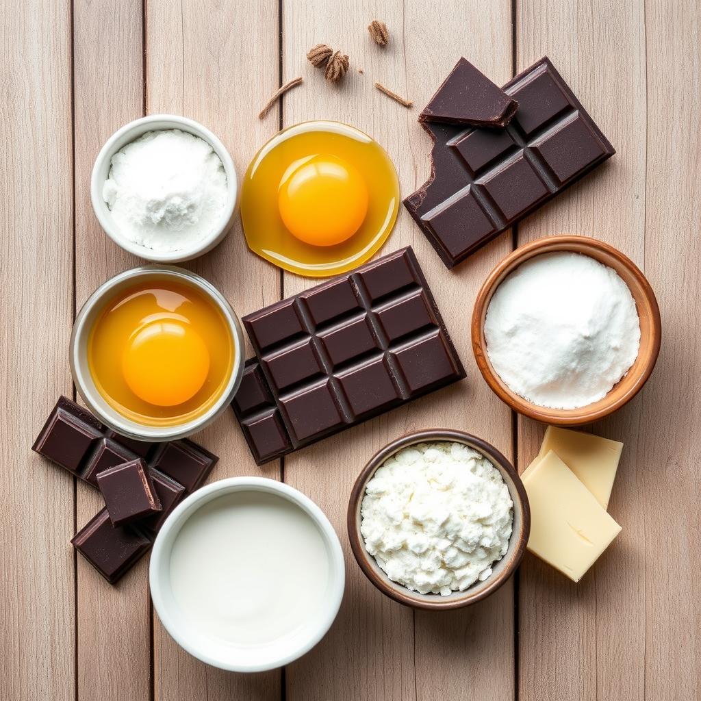 ingrédients fondant au chocolat