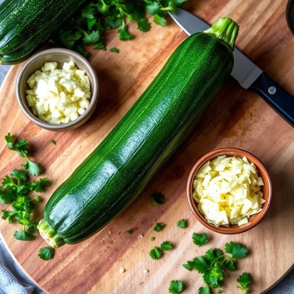 préparation des courgettes