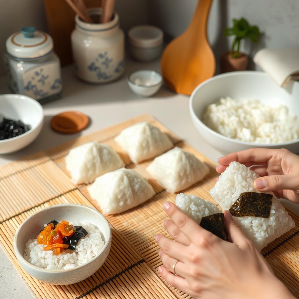 préparation onigiri