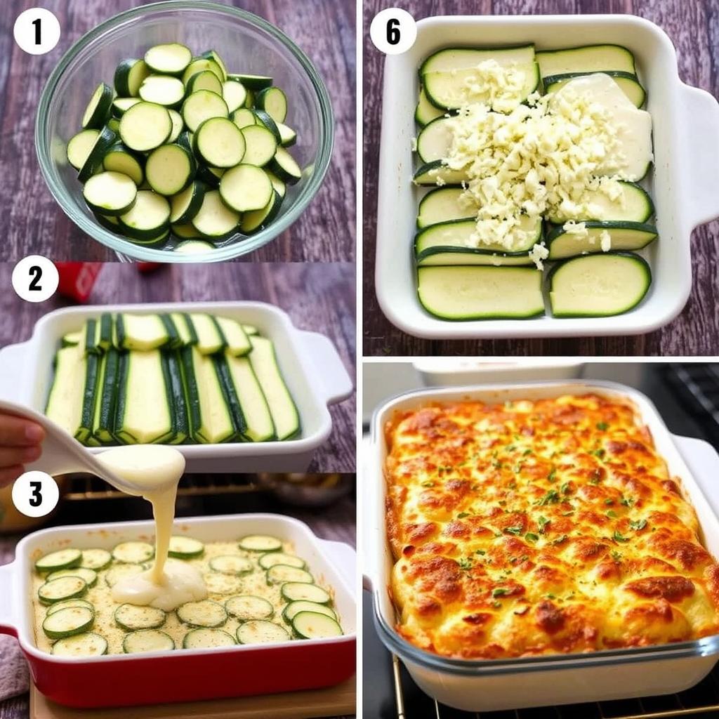 recette pas à pas de gratin de courgettes