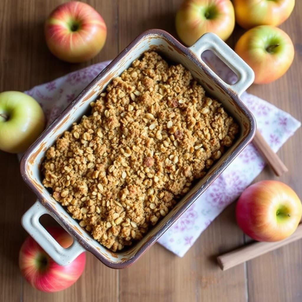 sans gluten crumble aux pommes