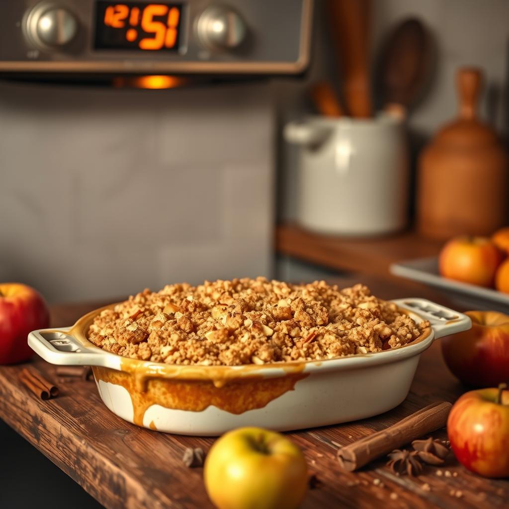 temps de cuisson crumble aux pommes