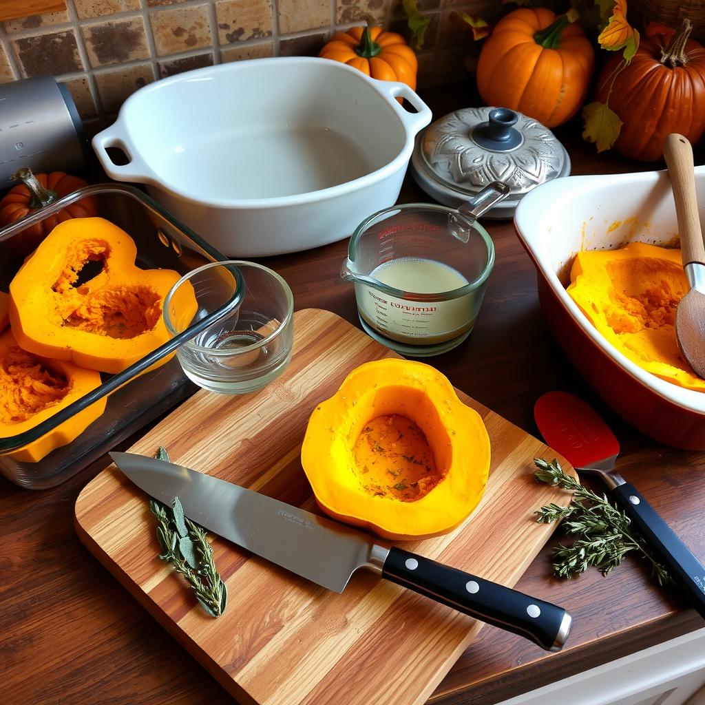 ustensiles cuisine pour préparation butternut